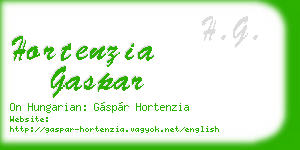 hortenzia gaspar business card